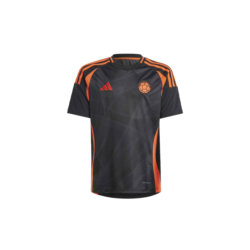 Camiseta Niño adidas Visitante Selección Colombia 24 - Negro-Naranja